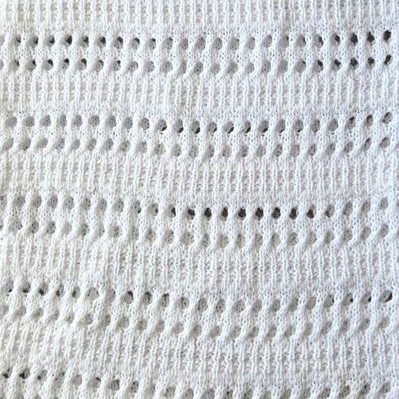 Chico's Open Knit Vneck 3/4 Sleeve Sweater - Picture 2 of 6